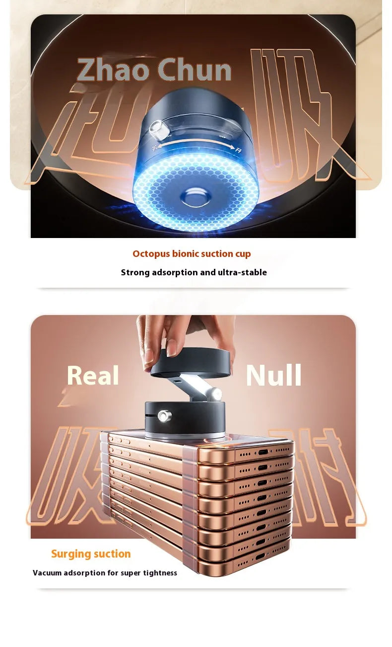 LiteLyfe Magnetic Foldable Phone Holder with Suction Cup