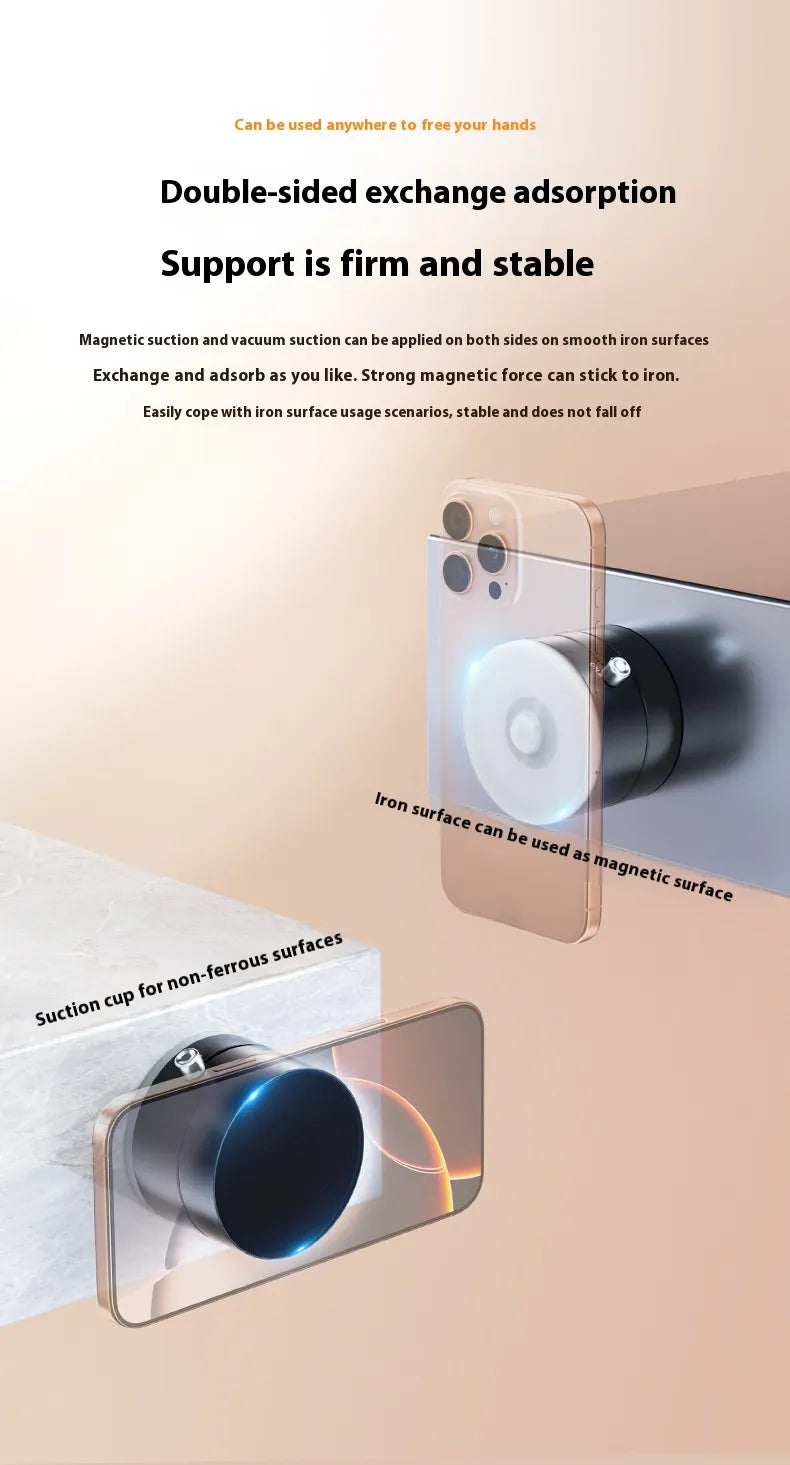 LiteLyfe Magnetic Foldable Phone Holder with Suction Cup